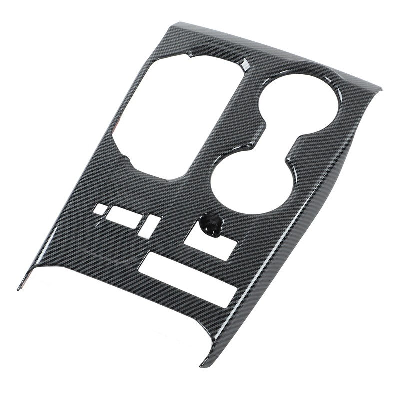Car Center Console Shift Panel Trim Adhesive Glossy Carbon Fiber