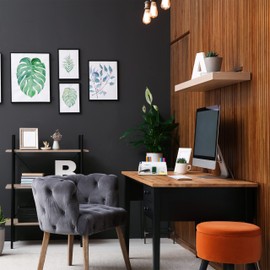 Relaxdays Desk Organiser, 5 Compartments, Mesh Design, Metal, H10.5 x D25.5 x 17 cm, Utensil Box for Office, White