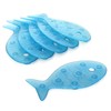 TATAY Fisch Aufkleber Anti-Rutsch Badewanne, aubergine, PVC, blau, 7.5 x