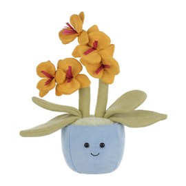Apricot Lamb Plants Phalaenopsis Orchid Plush Toys for Children, Soft Cute Cuddly Toy for Baby Girls and Boys, Fluffy Plants Phalaenopsis Orchid Yellow 28 cm