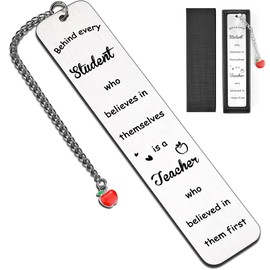 Teacher Appreciation Gifts,Bookmarks for Women Stainless Steel Pendant Bookmark Thank You Gifts for Women Men Teacher’s Day Graduation Gifts for Teacher