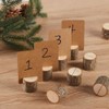 Toncoo 18Pcs Premium Wood Place Card Holders and 30Pcs Kraft
