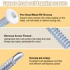 8 x 5/8" RV Square Head Screws White Self Tapping