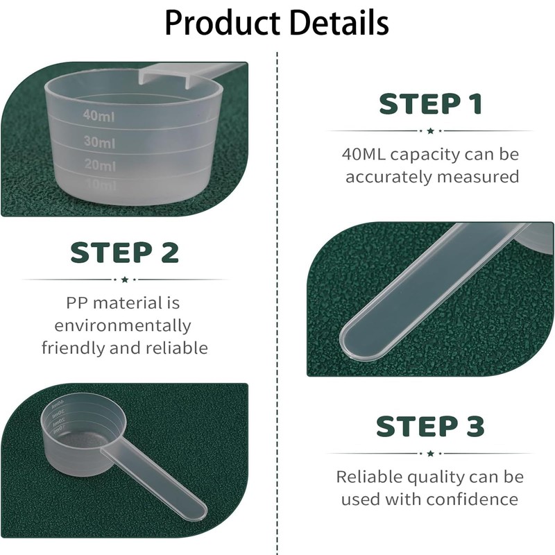 6 PCS Measuring Spoons, Protein Powder Scoop 5g 10g 15g