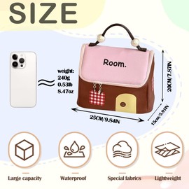 【Dopamine Style House-Shaped Cosmetic Bag】Cute Large Capacity Travel Waterproof Makeup Zipper Organizer/Toiletry Bag for Women/Portable Essentials Case for Teen Girls/Storage Brush & Nail Polish