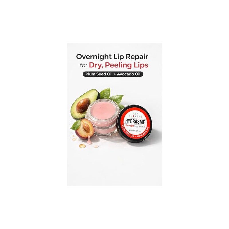 Mascarilla Labial Nocturna Hydra8Me, Tratamiento Hidratante Con Aceites Naturales, 5