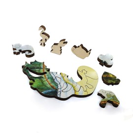 Wooden Jigsaw Puzzle for Adults - Uniquely Shaped Pieces - Made in USA by FoxSmartBox - 439 Pieces - Alice's Fantasies