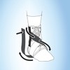 Bodyassist Sports Lock Lace-Up Ankle Guard, White Medium