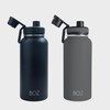 BOZ Stainless Steel Water Bottles 2 Pack Bundle - Grey