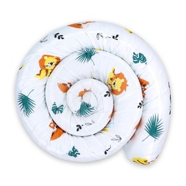 Totsy Baby Side Sleeper Pillow, Body Pillow, Long Bed Roll, Neck Roll Pillow, 150 cm, Cotton, Safari