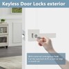 KAMOTA Privacy Door Levers, 2 Pack Satin Nickel Door Handles