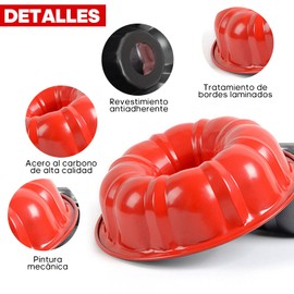 CHENGBAO Tipo Calabaza Molde Para Hornear Pastel，No Pegajoso Moldes Para Hornear，Acero Al Carbono Molde Para Gelatina Moldes (Negro)