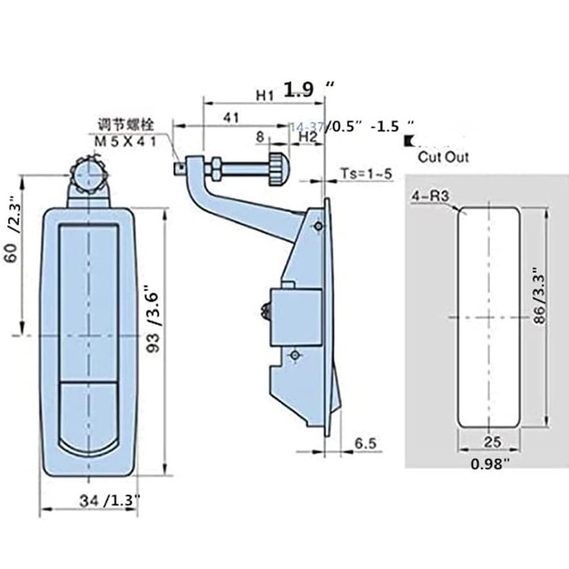 WJSKDQ 2PCS Compression Latch Lock Trigger Latch Lock Zinc Alloy