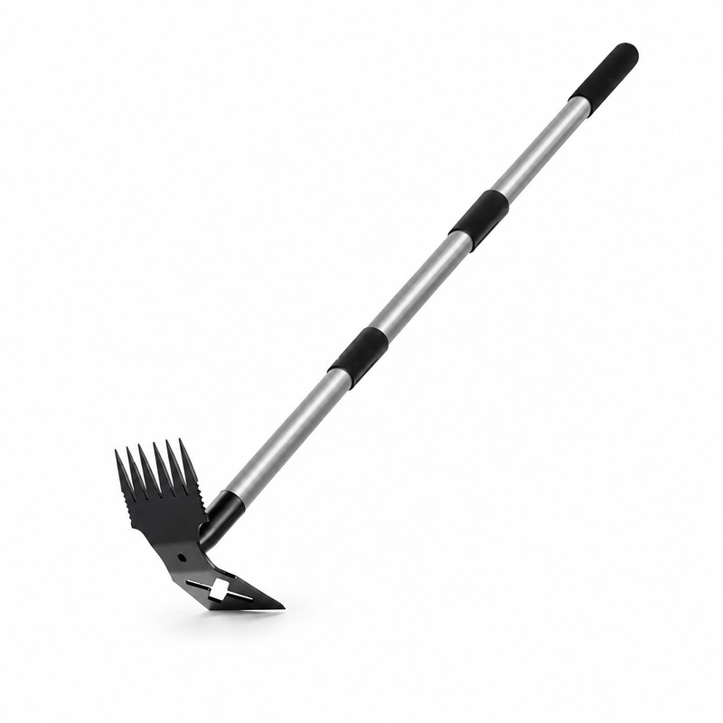 Multi-Use Garden Hoe Rake for Soil Loosening – Carbon Steel