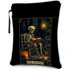 Gothic Book Sleeve with Zipper, Washable Book Lover Gift for Teen Women Girl, Dark Academia.