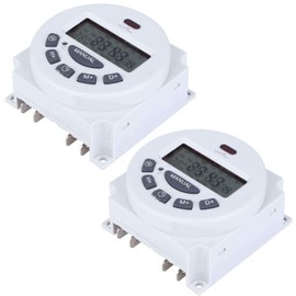 MACHSWON 2 PCS Digital Programmable Timer Control Power LCD Display Relay Switch Electric On Off Timer 12V