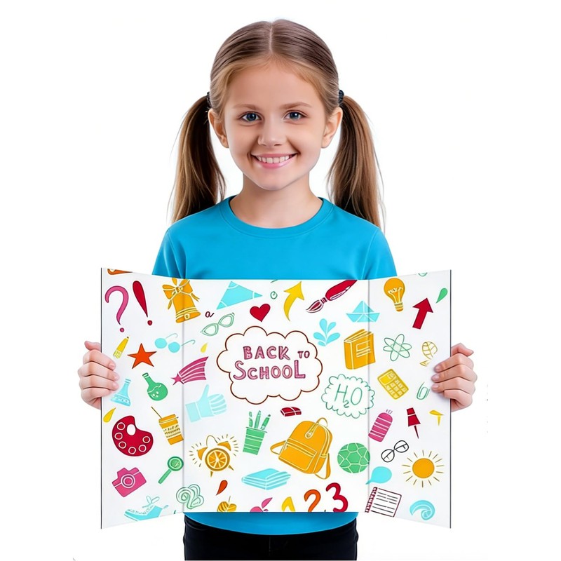 3 Pack Medium Trifold Poster Board, 24 x 16inches Poster