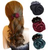 Fodattm 3PCS Women Beauty Rose Flower Hair Claw Hair Clips