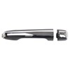 TRQ Exterior Door Handle Smooth Black With Chrome Insert Compatible