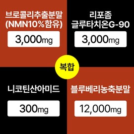 NMN Nutrient Phytochemical MNM Nutrient Liposomal NMN Glutathione 60 Tablets / NMN 영양제 파이토케미컬 MNM영양제 리포좀NMN글루타치온 60정