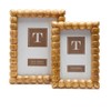 Generic Two's Company Hand-Carved Bobbin Photo Frame Natural Brown Includes