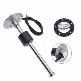 Geloo Level Sensor, Stainless Steel Fuel Sending Unit Water Level Indicator Sensor Car Fuel Water Level Sensor for Fuel Water Indicator 0~190 Ohm (125 mm)