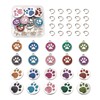 Cheriswelry 20pcs Dog Cat Paw Print Charms Enamel Animal Pet
