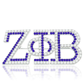 Keeblon Pearl ZPB Brooch Pin for Women ZPB Gift Greek Sorority Paraphernalia Gift for Finer Women Jewelry 1920 Sisterhood Gift