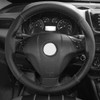 LBM54 Steering Wheel Cover for Lacing, Black Perforated with Black