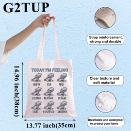 G2TUP Funny Geckos Tote Bag Leopard Gecko Lover Gift Today I'm Feeling Happy Geckos Shoulder Bag Gecko Lizard Merch, Today I'm Feeling Happy