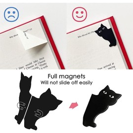 Marcapáginas Magnético de Gato Curioso, 6 Pcs Marcapáginas Magnéticos, para Niños, Estudiantes, Profesores, Amantes de Los Libros