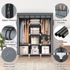 VTRIN Portable Closet Wardrobe for Hanging Clothes with 2 Hanging