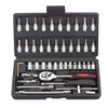FLZOSPER 46-Piece 1/4-inch Screwdriver Drive Socket & Bit Set Combination