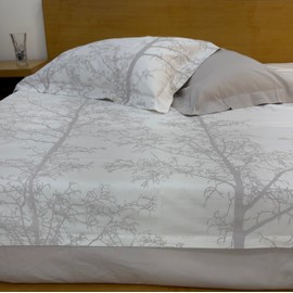 Organic Cotton Extra Long Staple Silky Soft Single Pick Sateen Bed Sheet Set - Luxurious & Premium Hotel Quality - GOTS Certified - Printed & Dyed Combination - Deep Pocket - Easy Care - King