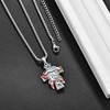 KATHLU Cross Necklace for Men 925 Sterling Silver Eagle Necklace