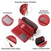 RRANCharltu Women's Large Capacity Leather Purse, red, Elegant