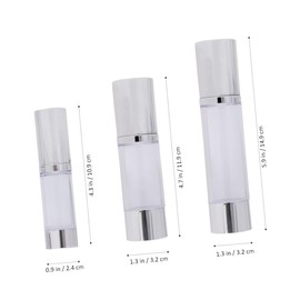 PACKOVE 3PCS Refillable Pump Bottles 15ML 30ML 50ML Small Travel Containers for Makeup Skin Care Portable Empty Dispensers Flip Top Cap