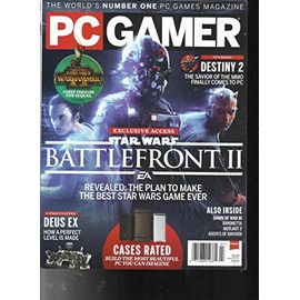 PC GAMER, THE WORLD'S NUMBER ONE PC GAMES MAGAZINE JULY, 2017 STAR WAR BATTLE