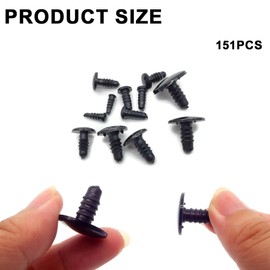 Tadipri Pack of 151 Doll Eyes Safety Eyes Plastic Craft Eyes Black 6 mm to 10 mm Button Eyes with Washers for Crochet Animals Doll Puppet Plush Toy Teddy Eyes