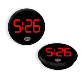 Car Mini Digital Clock for Dashboard,Small Mini Car Dashboard Accessories,Universal Luminous Mi/ni Digital Clocks for Dash/board,C/ar Dashbo/ard Accessories,Ca/r Dig/ital Clock,Ca/r Decorations,Red