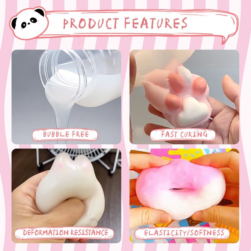Anergoo Taba Squishes Kit with Pig Bunny Silicone mold Cookie