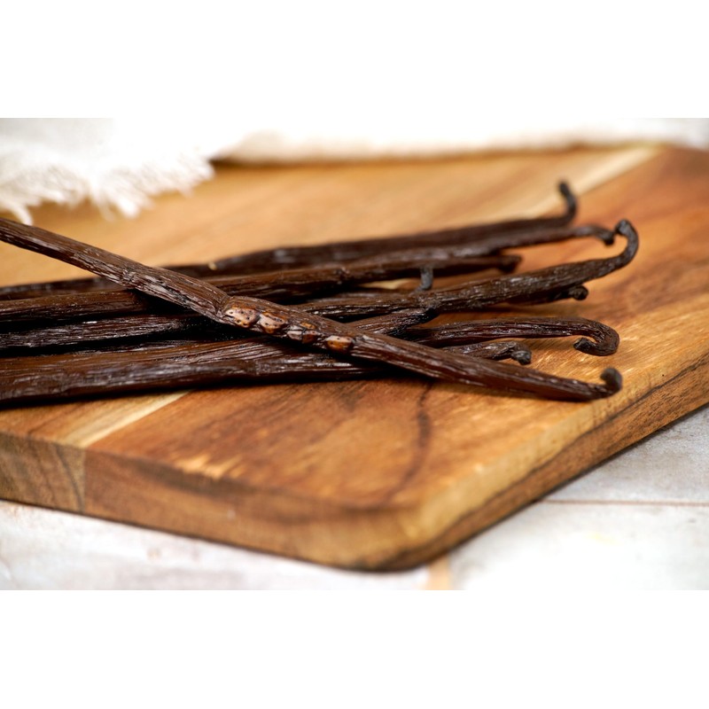 5 Organic Madagascar Vanilla Beans. Whole Grade A Vanilla Pods