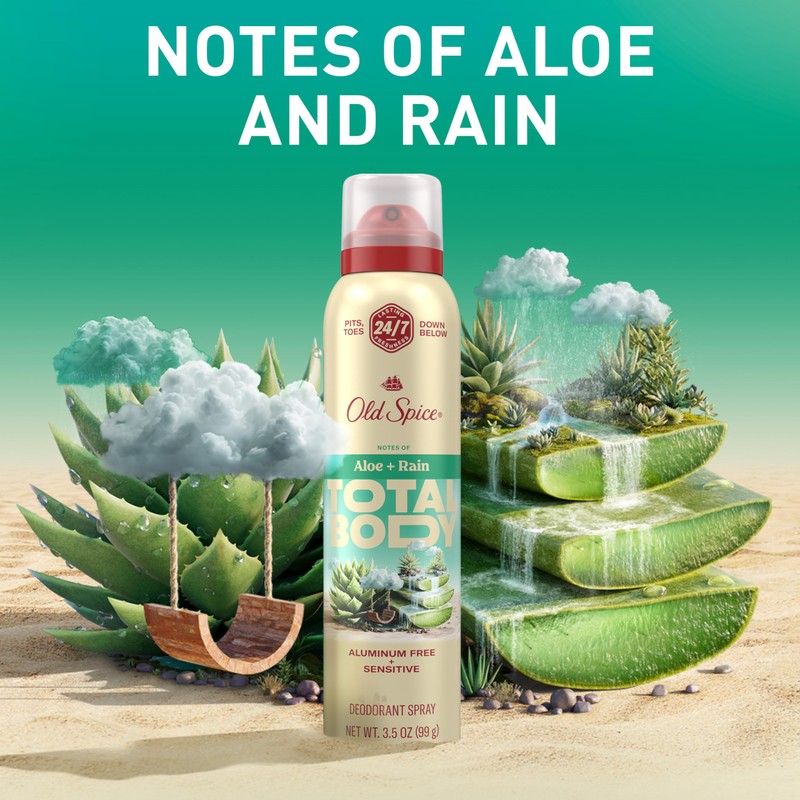 Old Spice Whole Body Deodorant Spray for Men, Aluminum Free,