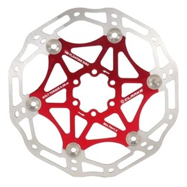 Clarks Cycle Systems CFR-AR02 6-Bolt Floating Disc Brake Rotor, Red, 180mm