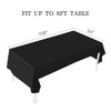 Jepeux 2 Packaging Black Plastic Tablecloth, 54 inch x108 inch