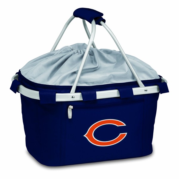 PICNIC TIME Navy Chicago Bears Metro Basket Collapsible Tote