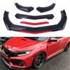Car Universal Front Bumper Lip 4pcs Body Kit Chin Spoiler