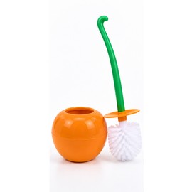 Cherry-Shaped Toilet Brush with Holder for Bathroom Cleaning – Cute Plastic Toilet Bowl Brush Set for Home and Guest Bathrooms