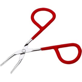 1Pc Random Color Eyebrow Tweezer Stainless Steel Scissors Shaped Tweezer Slant Tip Tweezers Clip Hair Tweezers Beauty Tool for Women Girl Hair Removal