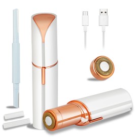 Yunmiss Facial Hair Removal for Women Men，Electric Painless Hair Removal Device Included 2 x Replacement Heads，USB Rechargeable Lady Womens Face Shaver eee
